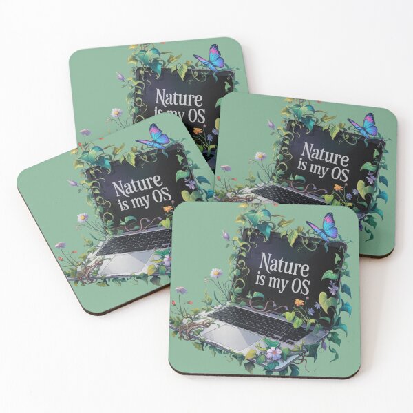 Item preview, Nature is my OS - Urban Jungle Laptop Sticker & Solarpunk Art designed and sold by Design_Your_Day.