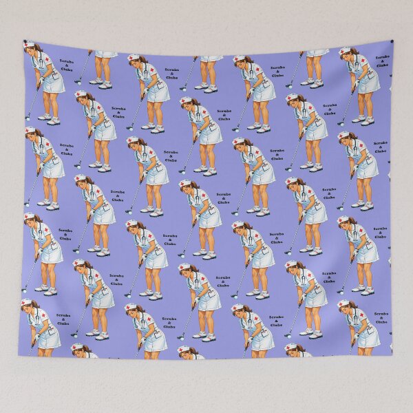Item preview, Registered Nurse in Uniform Putting the Golf Ball for Therapy URM designed and sold by urmaddad.