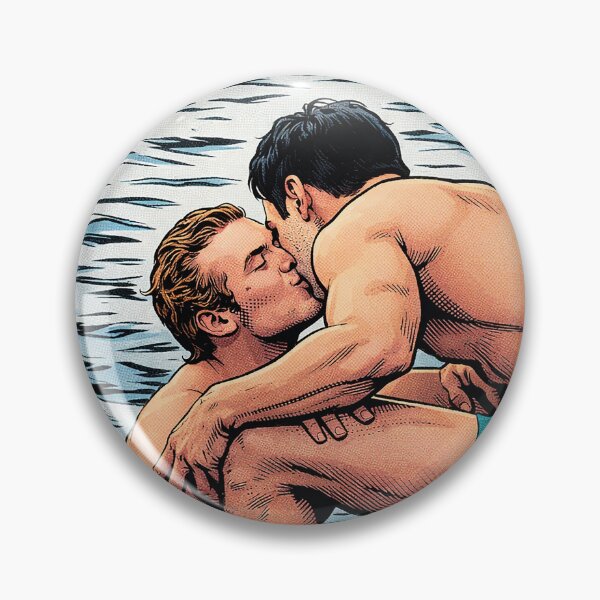 Item preview, Ilya and Shane share a cute kiss by the water, a heated rivalry (fan art) designed and sold by PopCultureAndStuff.