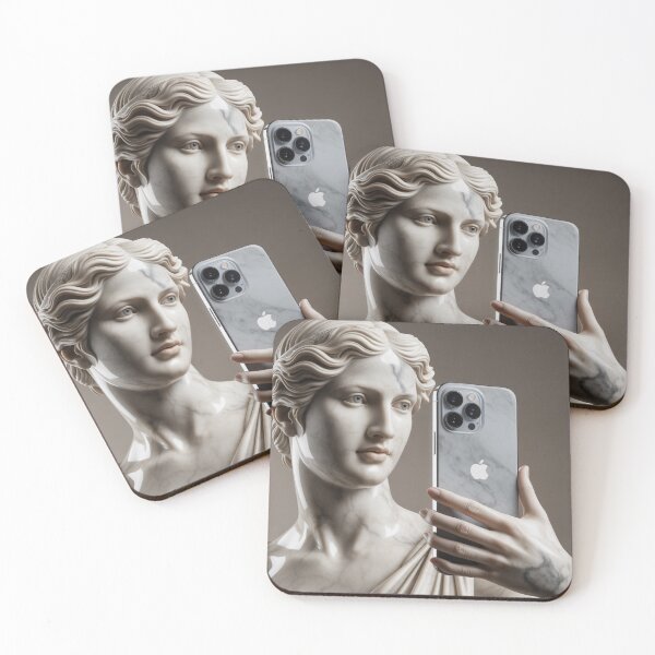 Item preview, Aphrodite's Marble iPhone 17 Pro Selfie - Modern Goddess designed and sold by THEARTCURATİON .