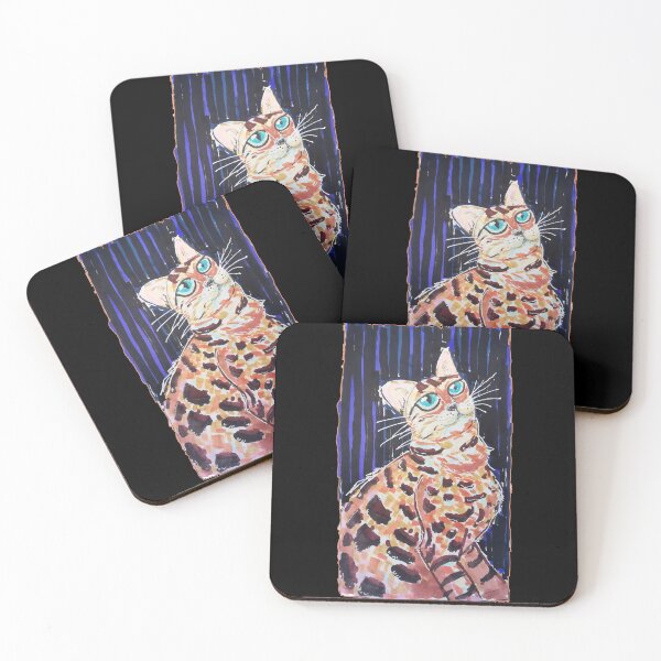 Item preview, Neon Noir Bengal Cat designed and sold by JoseloRochaArt.