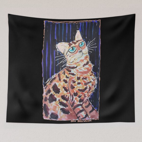 Item preview, Neon Noir Bengal Cat designed and sold by JoseloRochaArt.