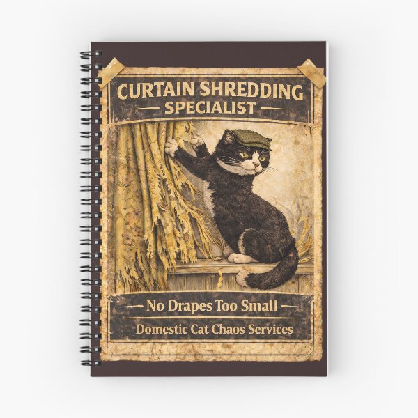 Item preview, Curtain Shredding Specialist - No Drapes Too Small/Funny Cat Lover Shirt/Domestic Cat Chaos  designed and sold by Halejo68.