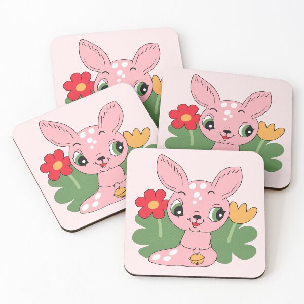 Item preview, Benny the Deer in Flower Field designed and sold by yellowflowerhut.