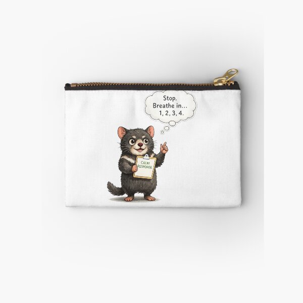 Item preview, Calm Response Tasmanian Devil Tee – Cute Funny Breathing Count Design designed and sold by FunscapeHQ.
