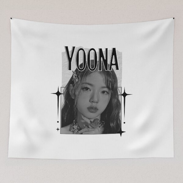 Item preview, Unis Yoona Black and White kpop girl group, korean pop idols, eight member girl group designed and sold by HELL0WBELLO.