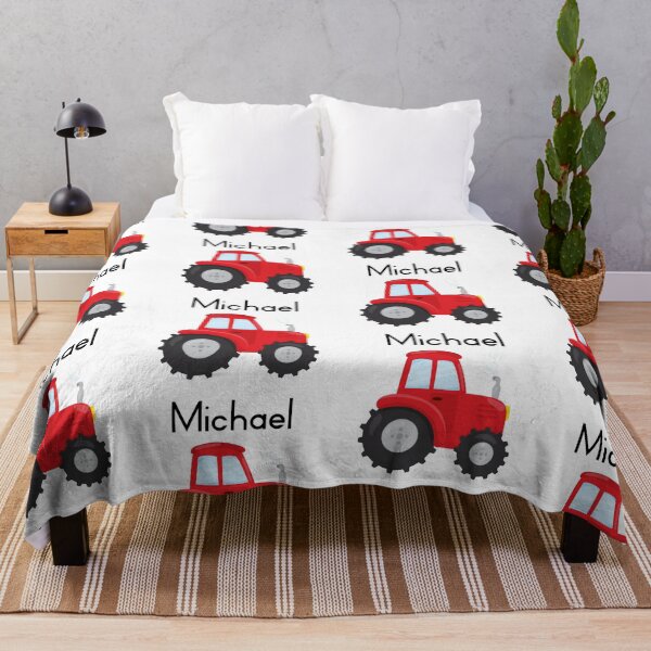 Item preview, Michael Personalized Red Tractor designed and sold by lifeintoart.