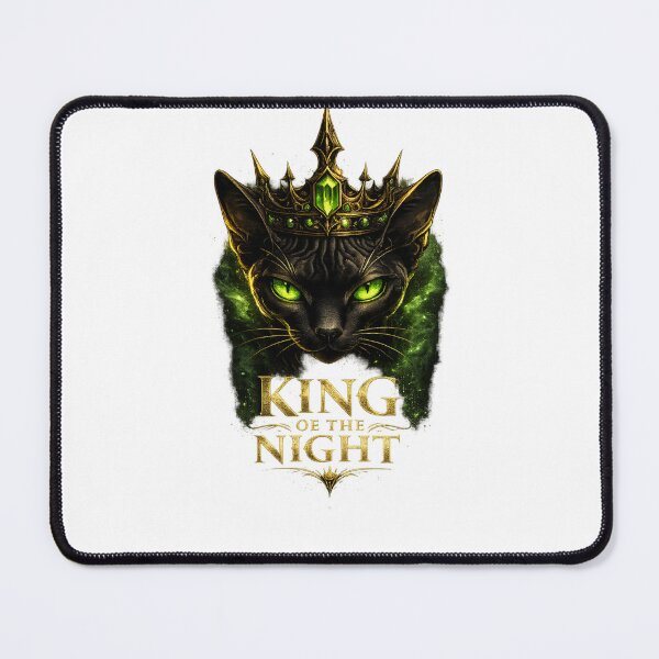 Item preview,  Sphynx Cat King of the Night – Dark Royal Cat Design designed and sold by IrynaLineArt.