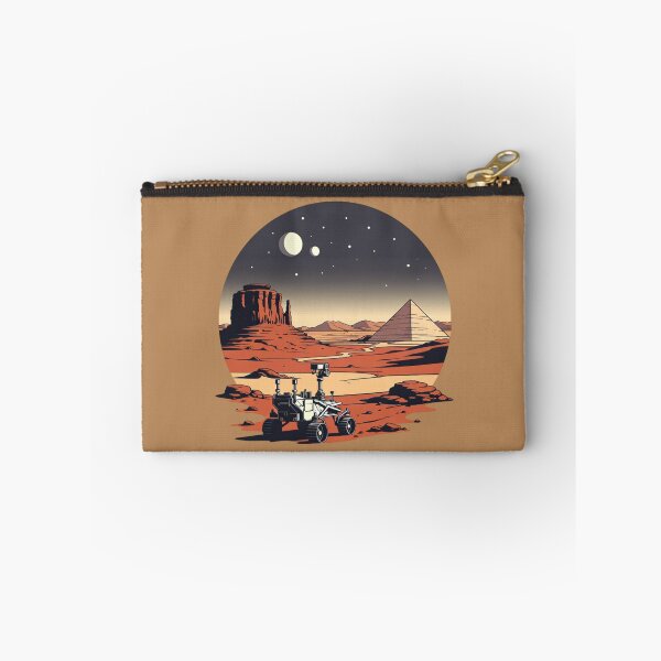 Item preview, Mars Rover and Ancient Pyramid – Retro Sci-Fi Mars Exploration designed and sold by SilentPowerArt.