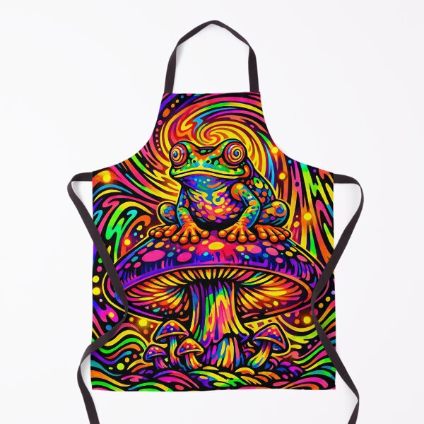 Item preview, Trippy Psychedelic Frog on Cosmic Mushroom - Psychonaut Toad designed and sold by RustedToad.