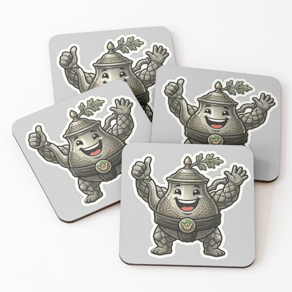 Item preview, Funny Moroccan Sumo Teapot Sticker - Traditional Mint Tea Warrior Art designed and sold by zakman02.