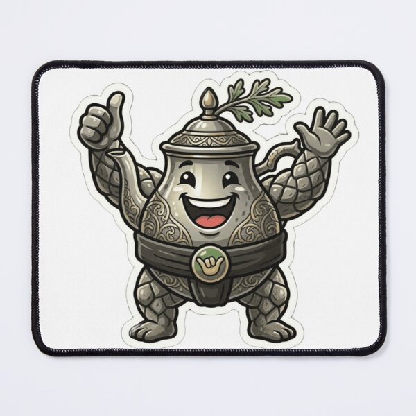Item preview, Funny Moroccan Sumo Teapot Sticker - Traditional Mint Tea Warrior Art designed and sold by zakman02.