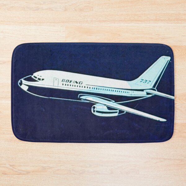 Item preview, boeing 737 big jet airliner vintage deep blue designed and sold by PilotandPlane.
