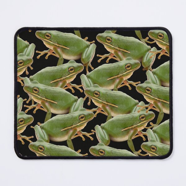 Item preview, Just Frogs fabric on black design designed and sold by TerenceLacey.