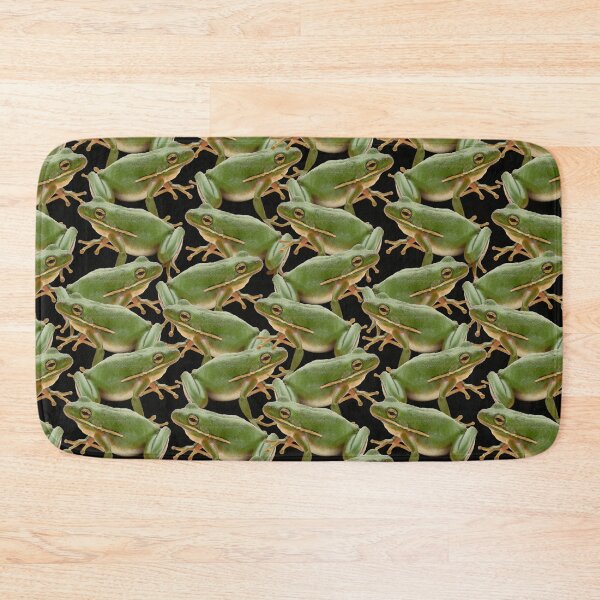 Item preview, Just Frogs fabric on black design designed and sold by TerenceLacey.