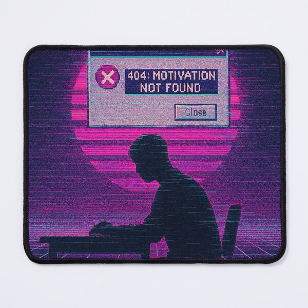 Item preview, 404 Motivation Not Found - Vaporwave Glitch Art designed and sold by THEARTCURATİON .