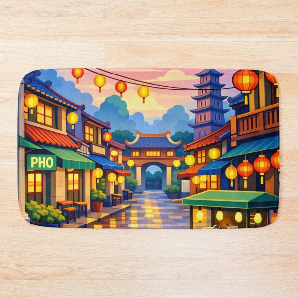 Item preview, Hanoi - Postcard Illustration  designed and sold by MatthewHeights.