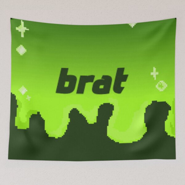 Item preview, Green background print. Brat. Pixel fan art. designed and sold by YaroshMaria.