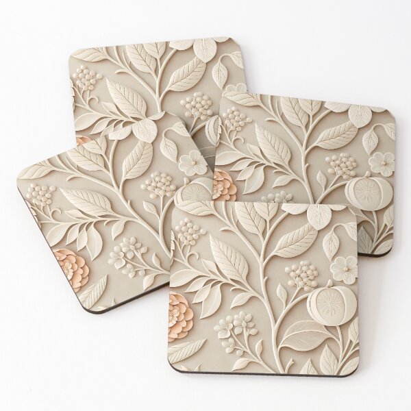 Item preview, Minimal Cream Botanical Pattern designed and sold by Bronze-Starr.