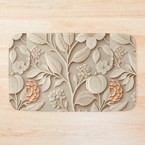 Item preview, Minimal Cream Botanical Pattern designed and sold by Bronze-Starr.