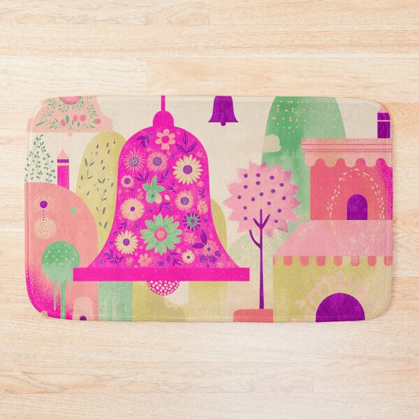 Item preview, Floral Bell Garden – Vibrant Art Deco Fantasy Landscape designed and sold by joycrysstudio.