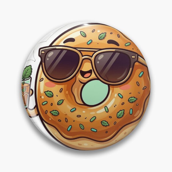 Item preview,  Funny Moroccan Mint Tea Donut Sticker - Cool Donut with Sunglasses Art designed and sold by zakman02.