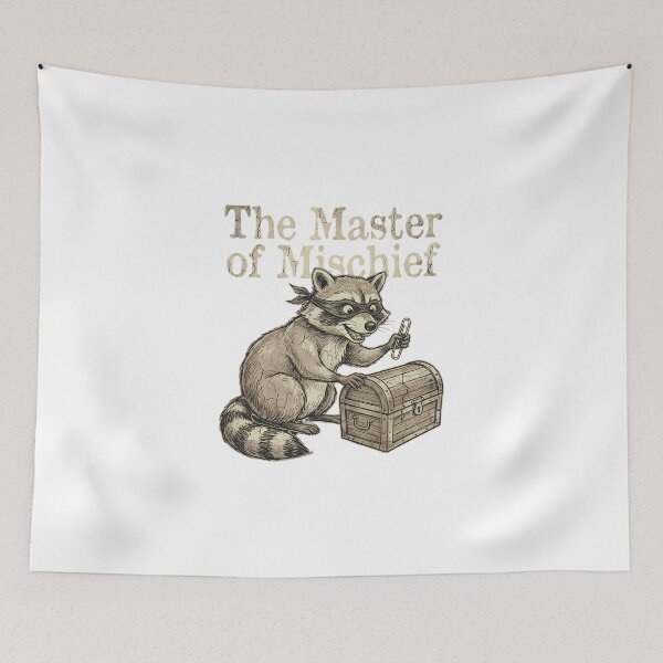 Item preview, The Mischievous Raccoon Master of Mischief Treasure Hunt designed and sold by chattsuede.