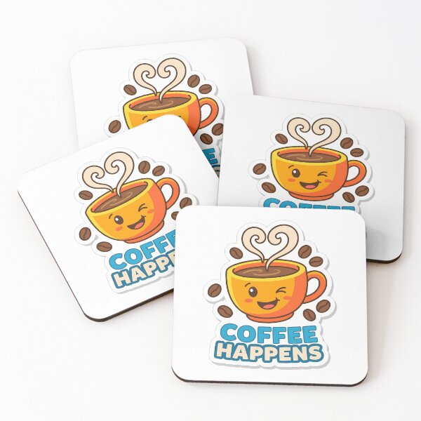 Item preview, Cute Coffee Happens Winking Cup designed and sold by chattsuede.