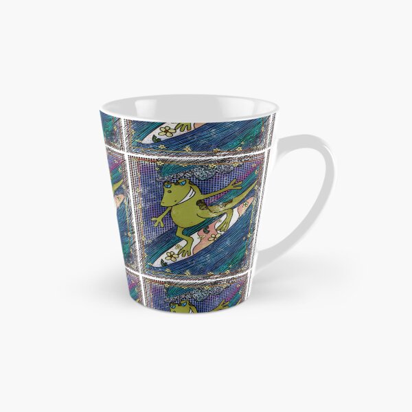 Item preview, Colorful Surfing Lizard Kawaii - Cute Green Lizard Riding Wave Illustration designed and sold by TheArtOfTreble.