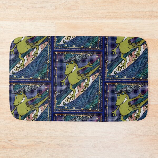Item preview, Colorful Surfing Lizard Kawaii - Cute Green Lizard Riding Wave Illustration designed and sold by TheArtOfTreble.