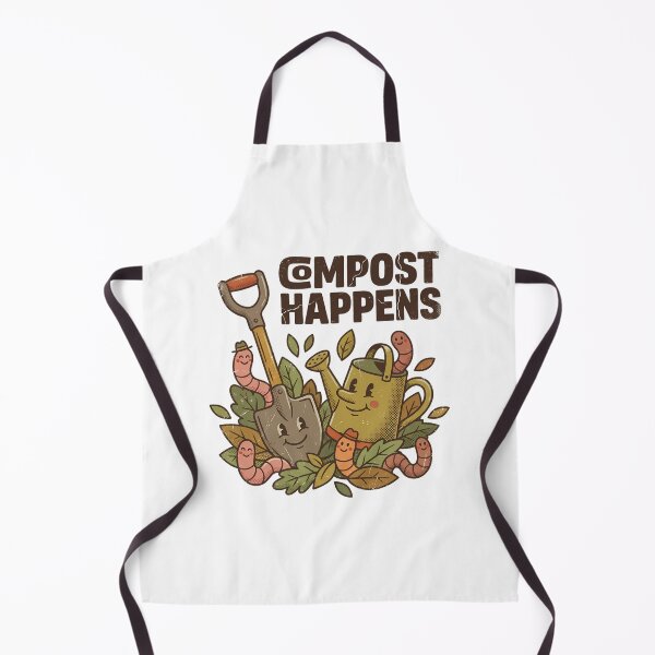 Item preview, Compost Happens Funny Gardening Illustration with Retro Tools designed and sold by chattsuede.