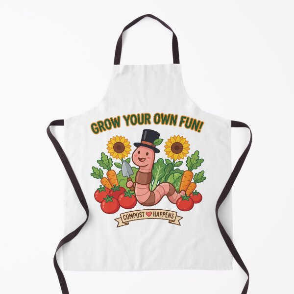 Item preview, Charming Compost Happens Worm Design for Gardeners designed and sold by chattsuede.