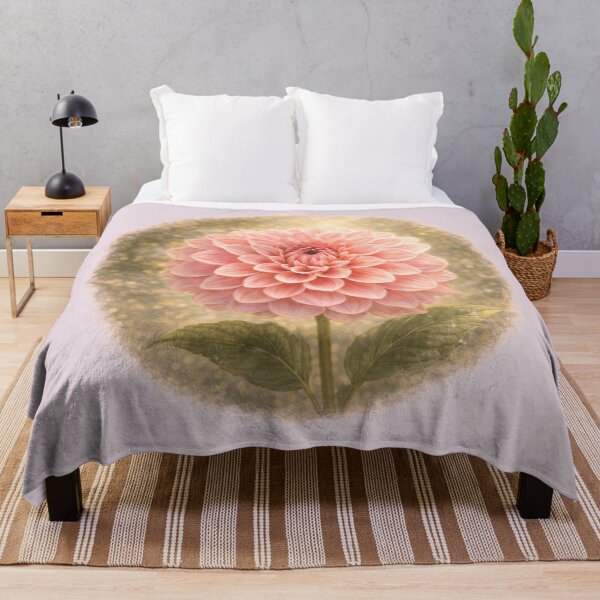 Item preview, Radiant Dahlia Blossom – Botanical Floral Portrait designed and sold by TheJoyfulPen.