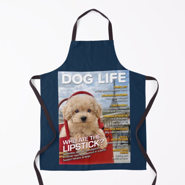 Item preview, Dog Life Magazine Cover – Teacup Poodle in Luxury Handbag – Funny Dog Satire – Paris Dog Humor designed and sold by FrancophileFun.