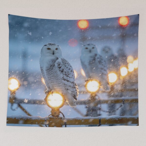 Item preview, Snowy Owls designed and sold by HabitableMoons.