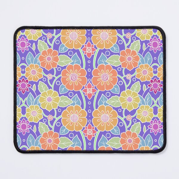 Item preview, Hand drawn flowers Intertwined pattern | purple background designed and sold by rose-michele.