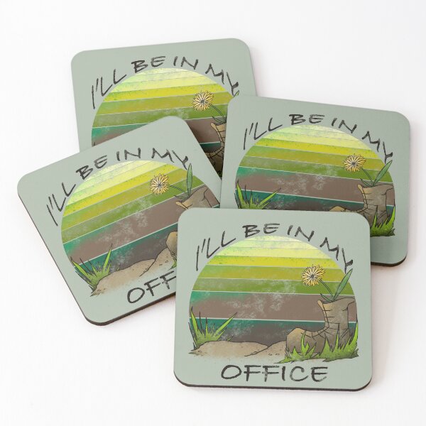 Item preview, I'll Be In My Office - Dandelion Boot Sunset Gradient Funny Nature Art designed and sold by TheArtOfTreble.
