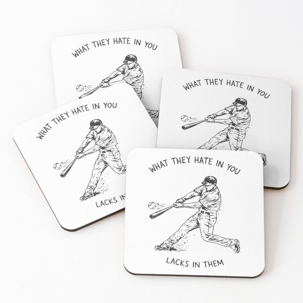 Item preview, Baseball Batter Motivation Quote What They Hate In You Lacks In Them designed and sold by JessArty ⭐⭐⭐⭐⭐.
