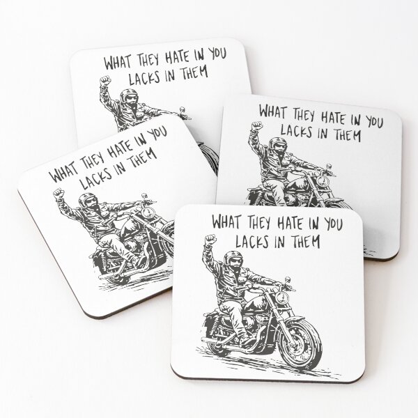 Item preview, Motorcycle Rider Motivation Quote What They Hate In You Lacks In Them designed and sold by JessArty ⭐⭐⭐⭐⭐.
