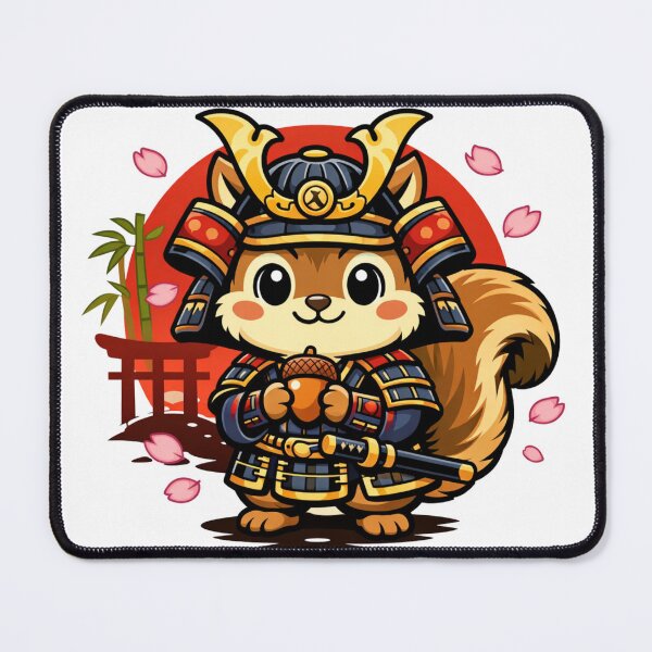 Item preview, Cute Samurai Squirrel – Kawaii Japanese Warrior Animal with Acorn | Japan Style Cartoon designed and sold by Wear Sculpt.