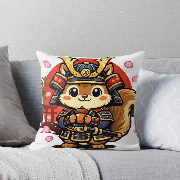Item preview, Cute Samurai Squirrel – Kawaii Japanese Warrior Animal with Acorn | Japan Style Cartoon designed and sold by Wear Sculpt.
