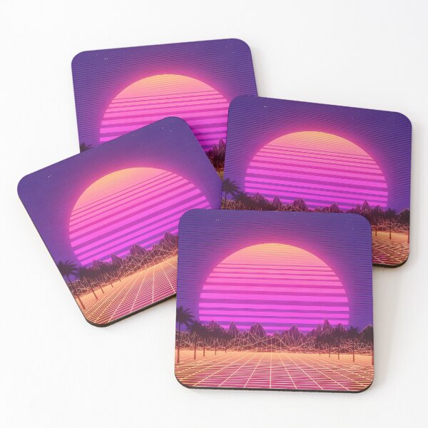 Item preview, Retro Synthwave Sunset Drive with Palm Trees designed and sold by powersunlight.