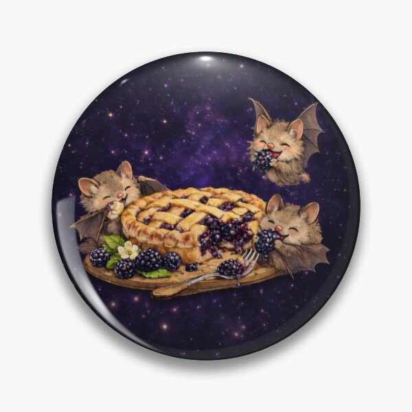 Item preview, Cute Bats With Blackberry Pie Sticker designed and sold by jgvisualarts.