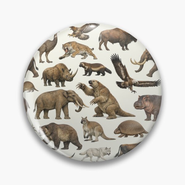 Item preview, Animals of the Pleistocene Epoch Wildlife Identification Chart designed and sold by kakarikihill.
