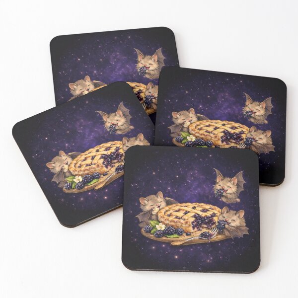 Item preview, Cute Bats With Blackberry Pie Sticker designed and sold by jgvisualarts.