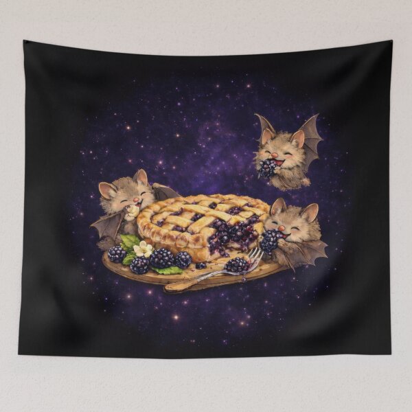 Item preview, Cute Bats With Blackberry Pie Sticker designed and sold by jgvisualarts.
