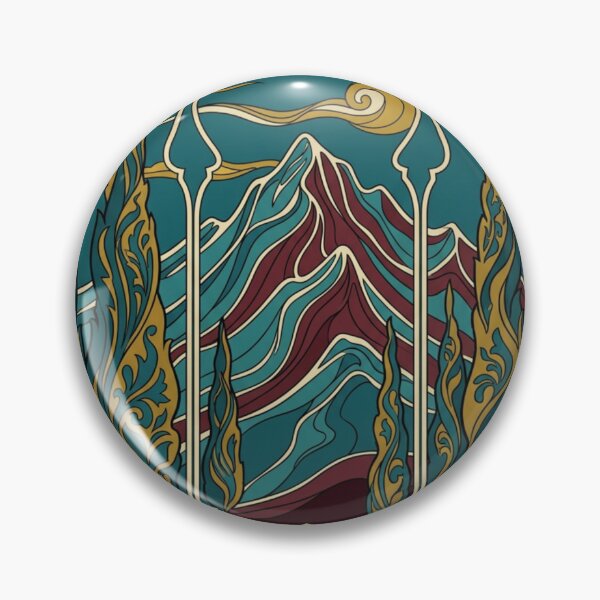 Item preview, Night Landscape with Mountain and Cypress designed and sold by Ciervo Primavera.