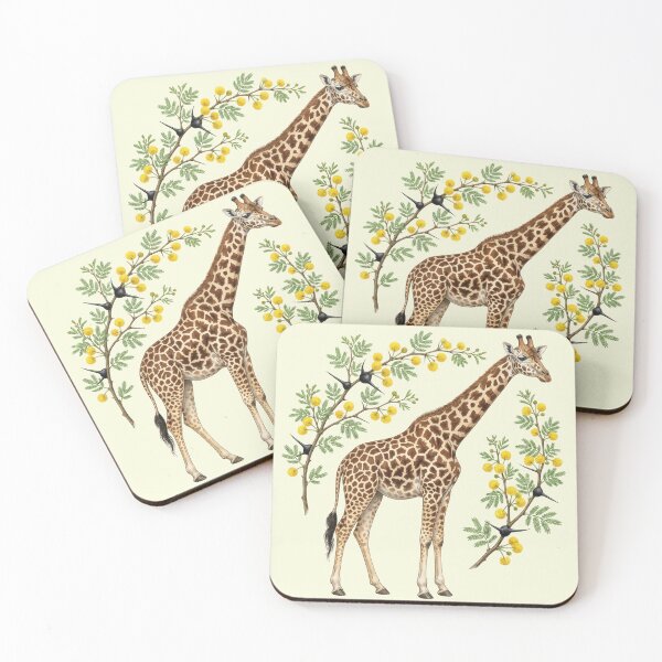 Item preview, Masai Giraffe with Acacia Botanical Art designed and sold by BirdsnStuff.
