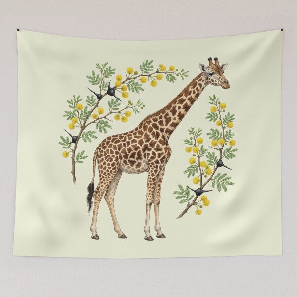 Item preview, Masai Giraffe with Acacia Botanical Art designed and sold by BirdsnStuff.