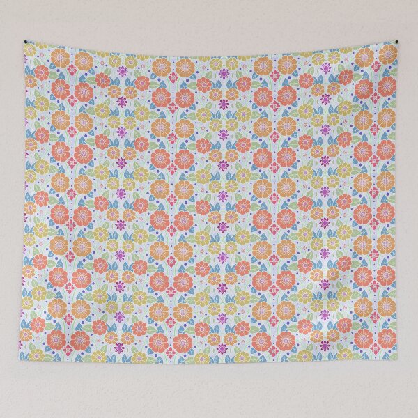 Item preview, Hand drawn flowers Intertwined pattern | lavender background designed and sold by rose-michele.